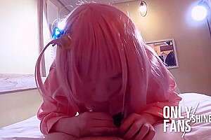 Bocchi The Rockcosplayer Handjob, Footplay, Japanese Crossdresser Femboy Anime Cosplay  14