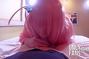 Bocchi The Rockcosplayer Handjob, Footplay, Japanese Crossdresser Femboy Anime Cosplay  14
