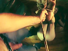 Bondage Dirty Soles Footjob from Goth Girl