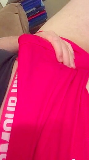 Booty shorts with lots of pre cum and cumshot