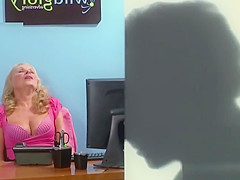 Boss catches secretary masturbating