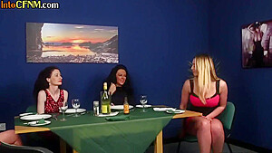 British Femdom Group Blowing Lucky Dudes Dick