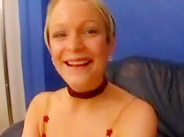 British bitch Lorna acquires drilled on a leathersofa