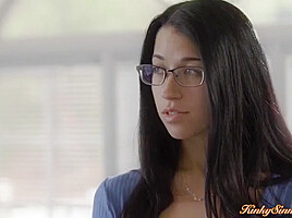 Brunette Babe Giving Her Boss Blowjob - Alex C And Alex Coal