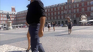 Brunette Deep Throat Fucked In Public