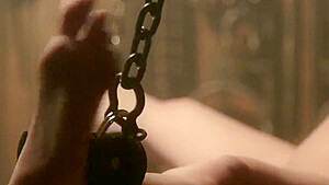 Brunette In Custom Made Device Flogged