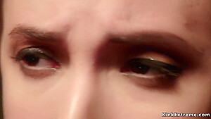 Brunette In Custom Made Device Flogged