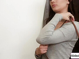 Brunette lesbian facesitting sexy blonde housekeeper