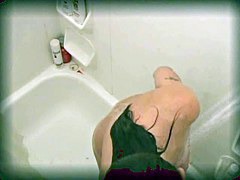 Brunette showers on web