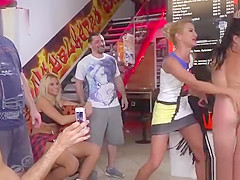 Brunette slave whipped in public