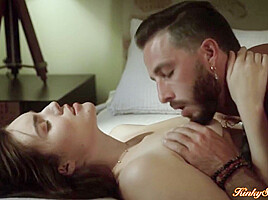 Brunette swinger sucking and fucking best friends husband