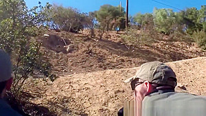 Brunette teen 18+ banged by border guard outdoors