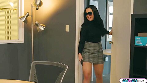 Busty Blonde Has Her Anal Plug Turned On During Present