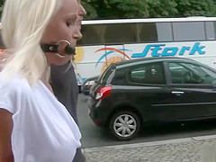Busty German Milf banged in public places