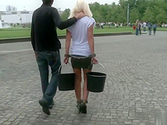 Busty German Milf banged in public places