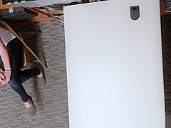Busty Raven Reign swallows Officers cock to pay her case