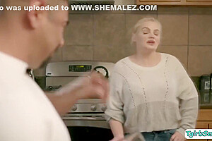 Busty Transexual Gives Stepdads Ass A Rimjob And Anal Fuck
