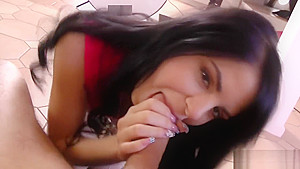 Busty euro cocksucking lucky old man POV