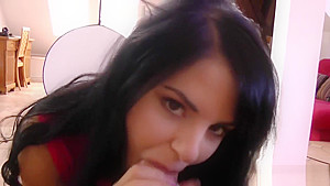 Busty euro cocksucking lucky old man POV