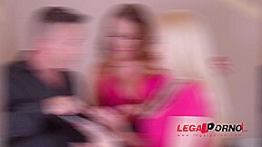 Busty lesbians Laura Orsolya & Angel Wicky make stud blow cum on their tits GP460 - PornWorld
