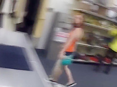 Busty pawnshop teen 18+ cocksucking in the shop