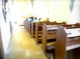 Busty teen 18+ Flashing Her Body At Church