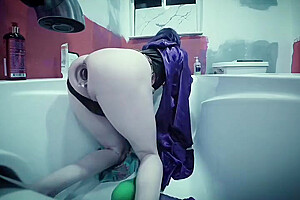 Butt Girl Tiffany Ciskiss As Raven Fucking Sissy Ass On Xxxl Goblin Dildo Grey Skin Pt 3