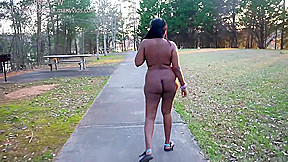 Butt Naked Risky Masturbation At The Park