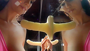 Buttplugged Ho Wam Dildo
