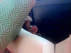 Candid Upskirt By Girl In Black Panties
