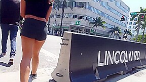 Candid teen 18+ perfection booty in shorts