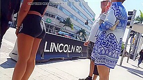 Candid teen 18+ perfection booty in shorts
