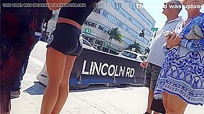 Candid teen 18+ perfection booty in shorts