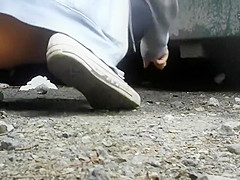 Catching teen 18+ girls taking a piss