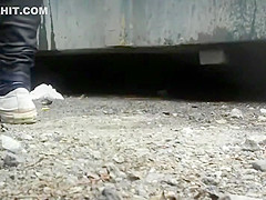 Catching teen 18+ girls taking a piss