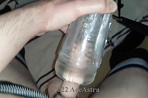 Cd Femboy Fucking Fleshlight Flight With Internal Cumshot Bonus