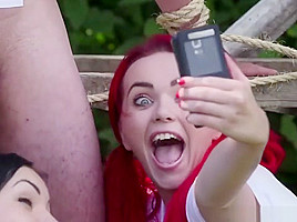 Cfnm teens 18+ Wanking Dudes Cock In Outdoor Bdsm
