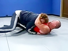 Chance and Step daddy wrestle