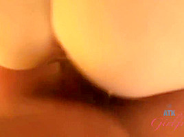 Charismatic blonde is using a sex toy while getting fingered, in the middle of the night