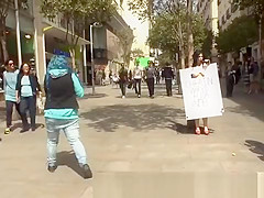 Cheating wife in public streets humiliated