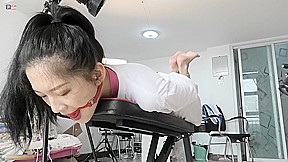 Chinese Model bondage & tickle