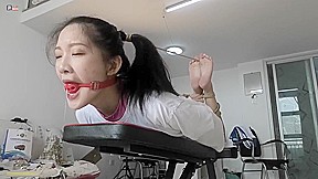 Chinese Model bondage & tickle