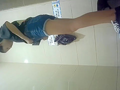 Chinese lady in toilet