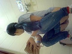 Chinese lady in toilet