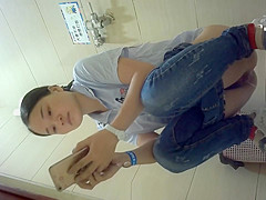 Chinese lady in toilet