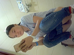 Chinese lady in toilet