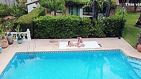 Chris Diamond And Tru Kait In Fucking Hard On The Pool Terrace And 8 Min