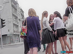Classic panties of a hottie seen in free upskirt video