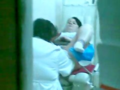 Clip is showing a medical exam of a stunning chick