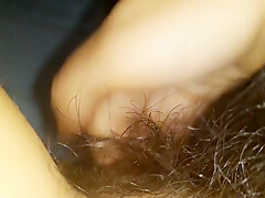 Close Up Hairy Pussy Masturbation